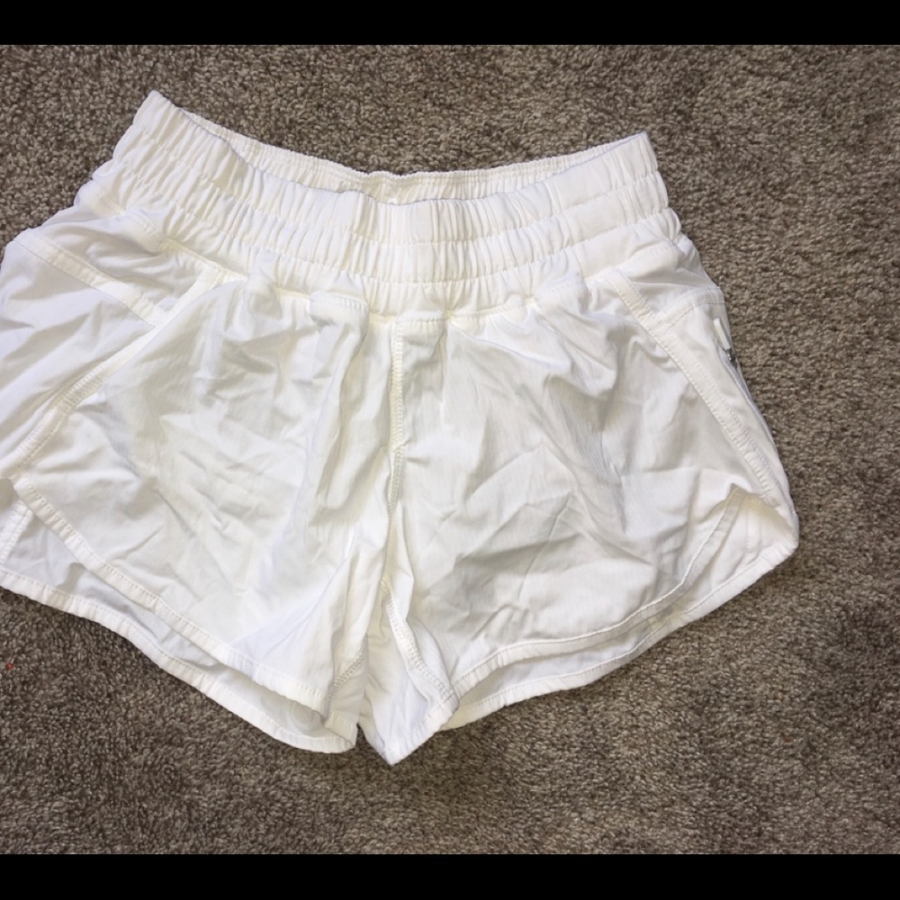 White Lululemon shorts